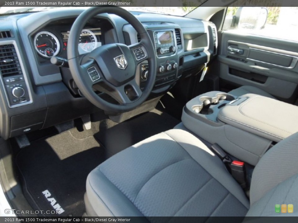 Black/Diesel Gray Interior Prime Interior for the 2013 Ram 1500 Tradesman Regular Cab #76735072