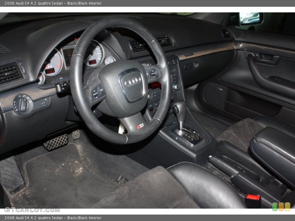 Black/Black Interior Photo for the 2008 Audi S4 4.2 quattro Sedan #76735569