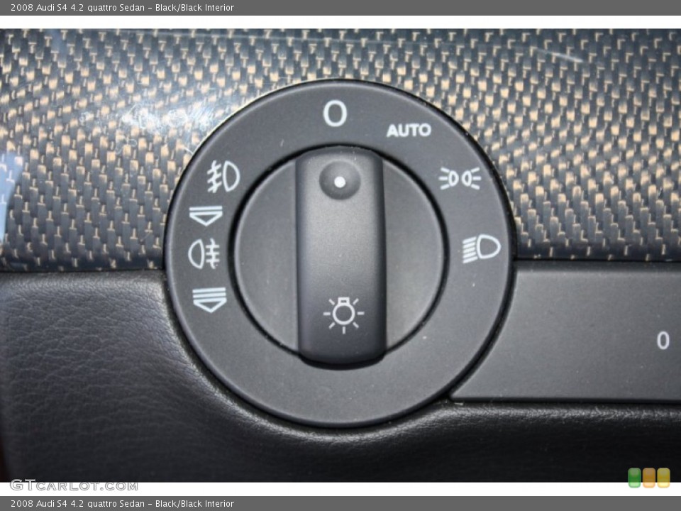 Black/Black Interior Controls for the 2008 Audi S4 4.2 quattro Sedan #76735757