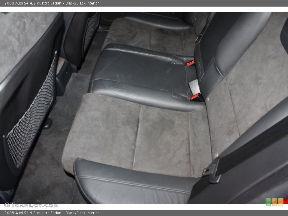 Black/Black Interior Rear Seat for the 2008 Audi S4 4.2 quattro Sedan #76735802