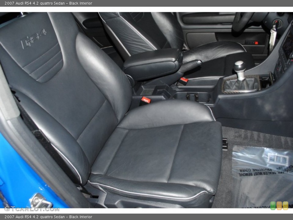 Black Interior Front Seat for the 2007 Audi RS4 4.2 quattro Sedan #76736284