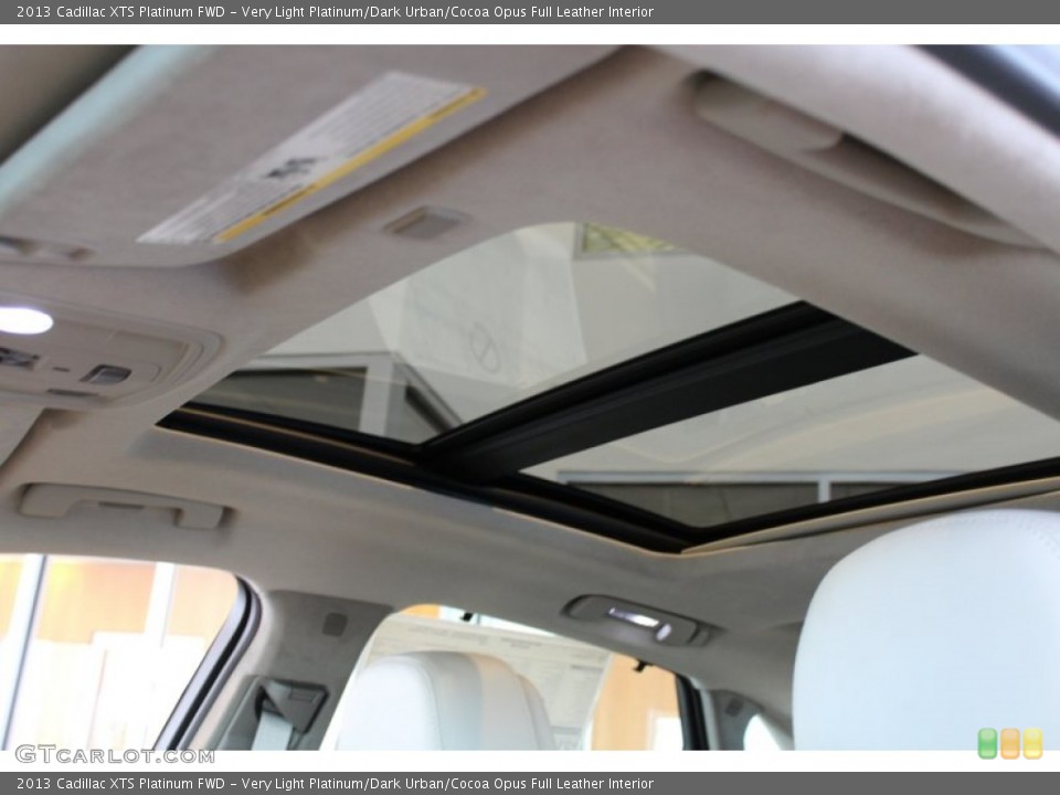 Very Light Platinum/Dark Urban/Cocoa Opus Full Leather Interior Sunroof for the 2013 Cadillac XTS Platinum FWD #76738004