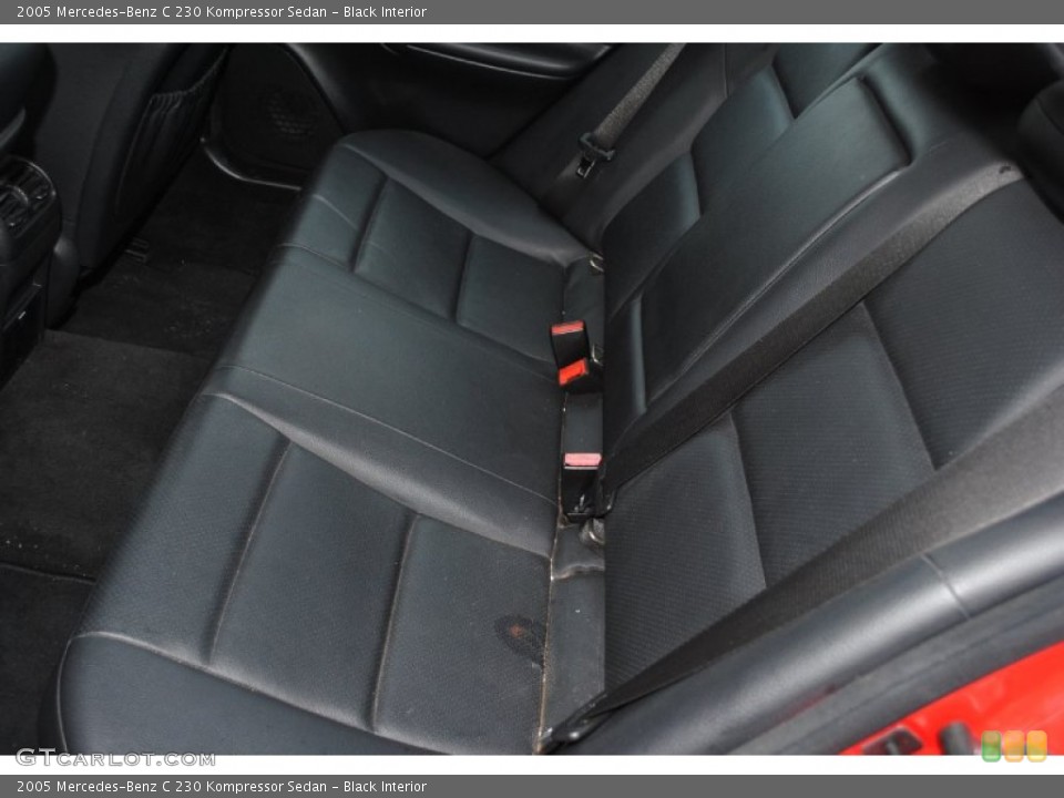 Black Interior Rear Seat for the 2005 Mercedes-Benz C 230 Kompressor Sedan #76738087