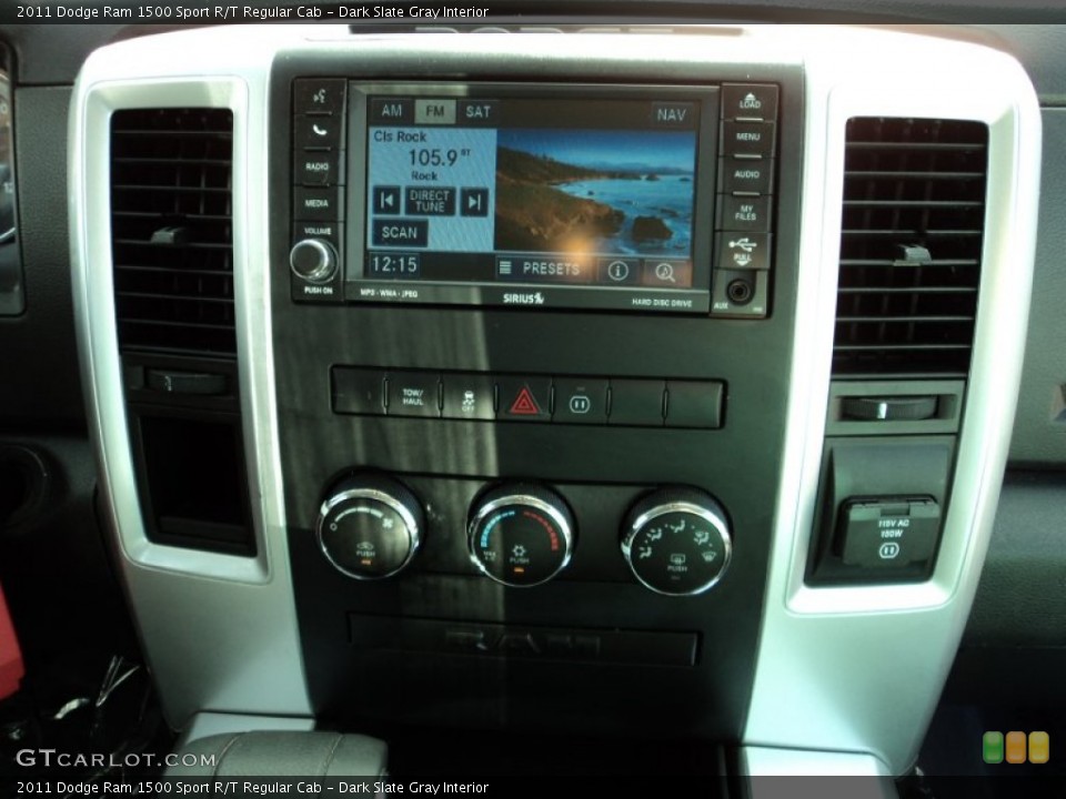 Dark Slate Gray Interior Controls for the 2011 Dodge Ram 1500 Sport R/T Regular Cab #76743758