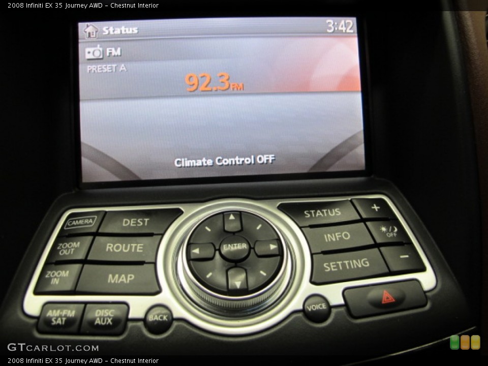 Chestnut Interior Controls for the 2008 Infiniti EX 35 Journey AWD #76746893