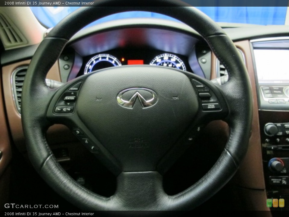 Chestnut Interior Steering Wheel for the 2008 Infiniti EX 35 Journey AWD #76747037
