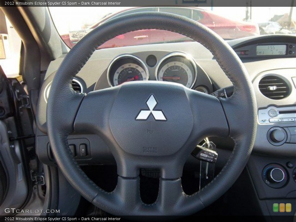 Dark Charcoal Interior Steering Wheel for the 2012 Mitsubishi Eclipse Spyder GS Sport #76748228