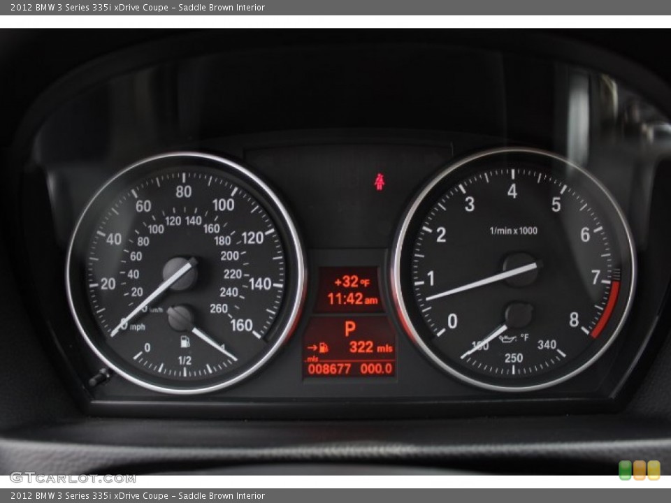 Saddle Brown Interior Gauges for the 2012 BMW 3 Series 335i xDrive Coupe #76749597