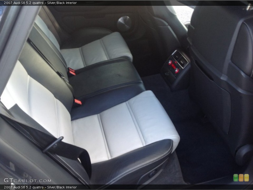 Silver/Black Interior Rear Seat for the 2007 Audi S8 5.2 quattro #76749839