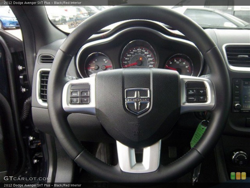 Black/Red Interior Steering Wheel for the 2012 Dodge Avenger SXT Plus #76751672