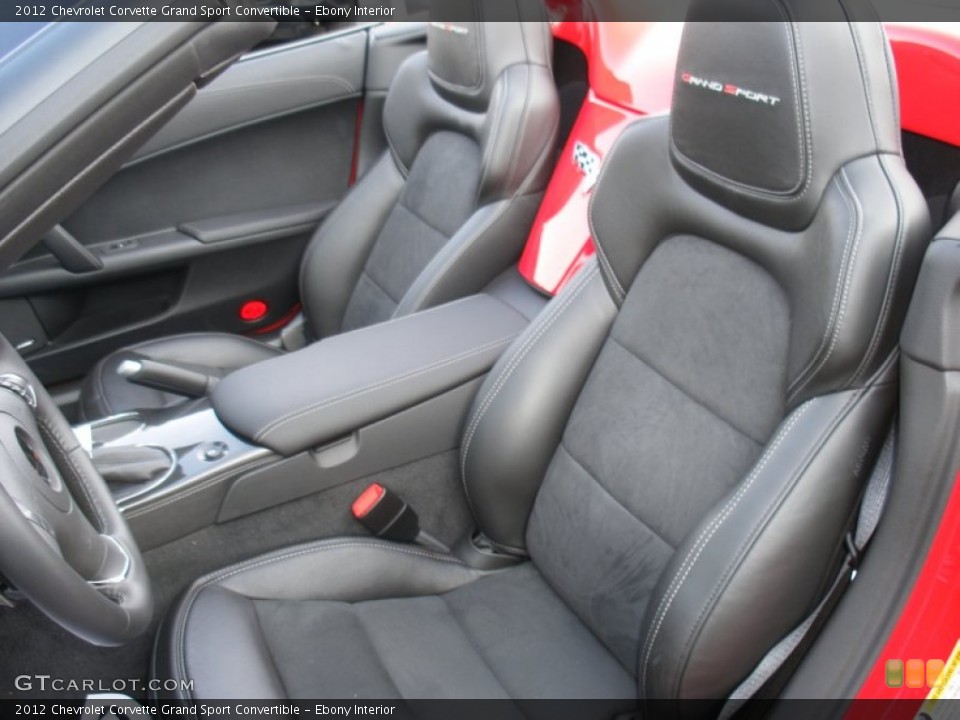 Ebony Interior Photo for the 2012 Chevrolet Corvette Grand Sport Convertible #76751777