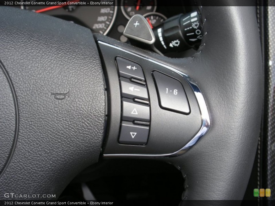 Ebony Interior Controls for the 2012 Chevrolet Corvette Grand Sport Convertible #76751876