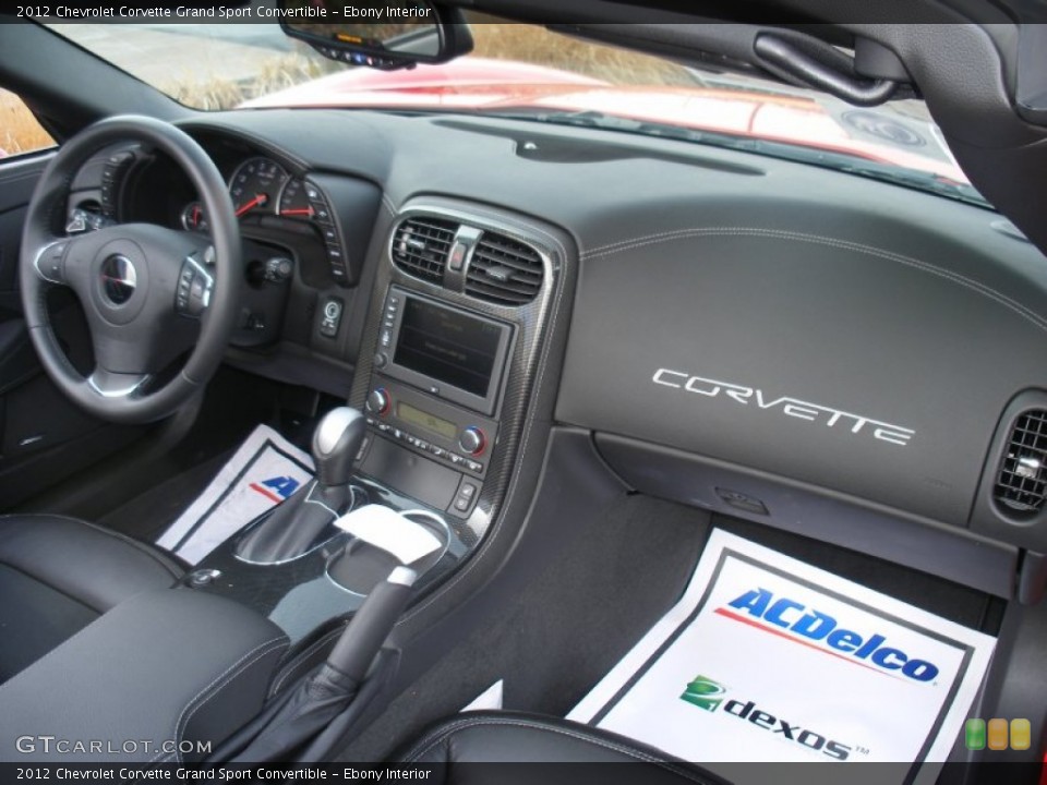 Ebony Interior Dashboard for the 2012 Chevrolet Corvette Grand Sport Convertible #76751934