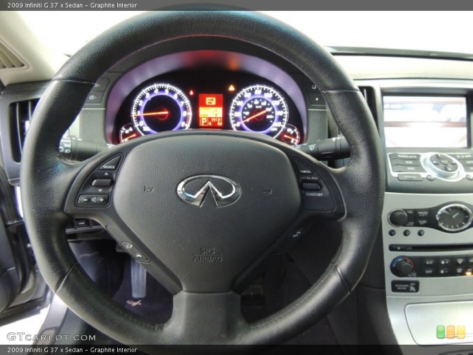 Graphite Interior Steering Wheel for the 2009 Infiniti G 37 x Sedan #76751993