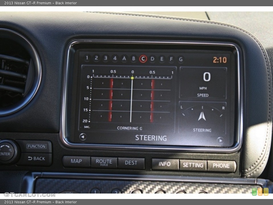 Black Interior Controls for the 2013 Nissan GT-R Premium #76754636