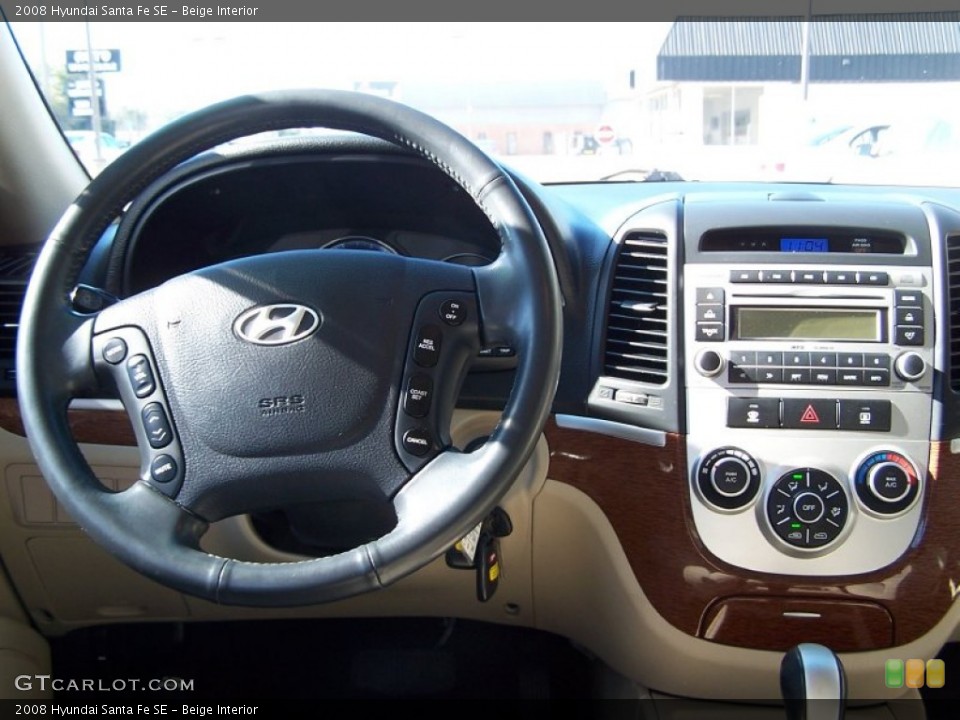 Beige Interior Dashboard for the 2008 Hyundai Santa Fe SE #76755038