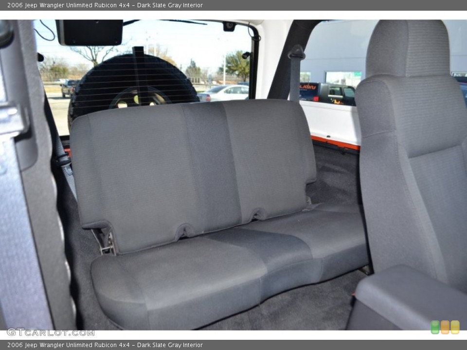 Dark Slate Gray Interior Rear Seat for the 2006 Jeep Wrangler Unlimited Rubicon 4x4 #76755414
