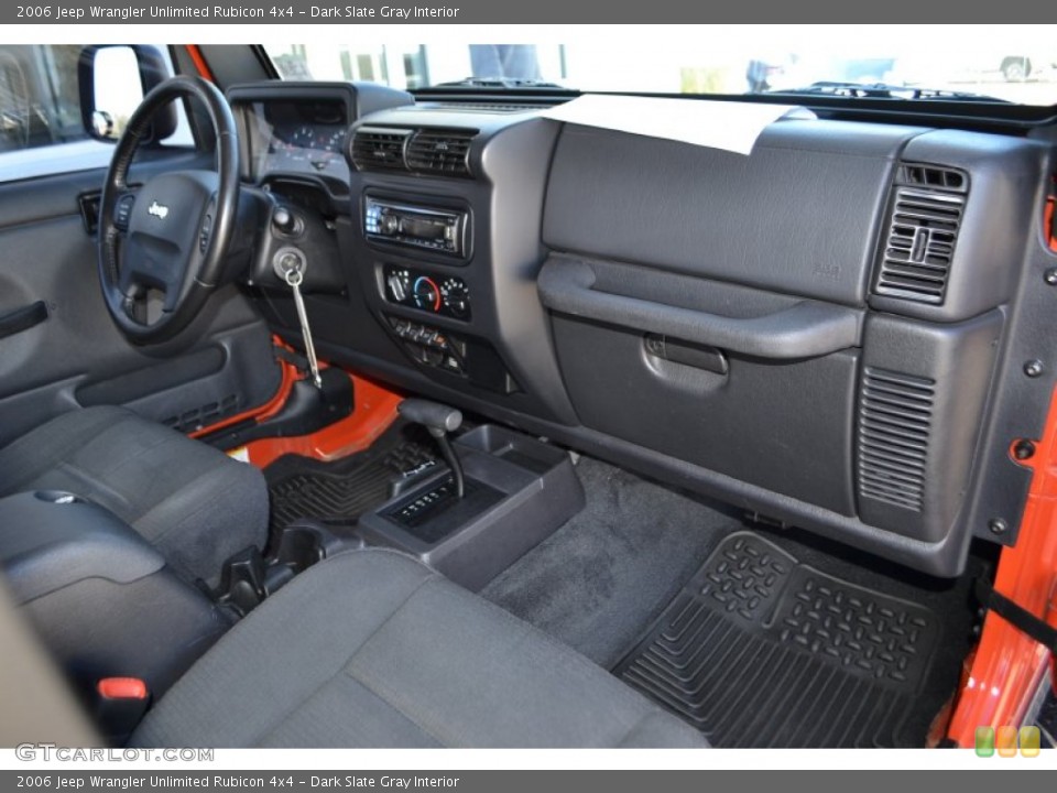 Dark Slate Gray Interior Dashboard for the 2006 Jeep Wrangler Unlimited Rubicon 4x4 #76755671