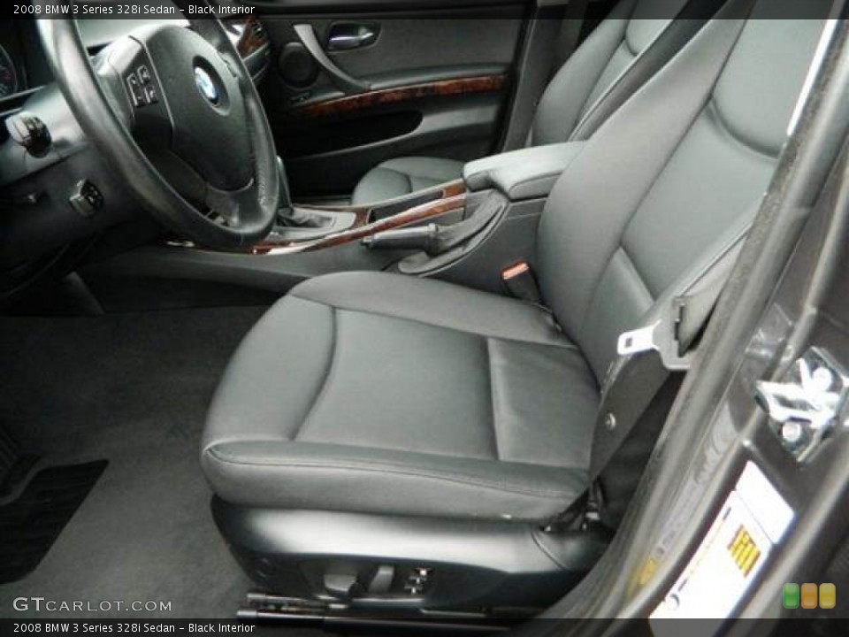 Black Interior Front Seat for the 2008 BMW 3 Series 328i Sedan #76756050