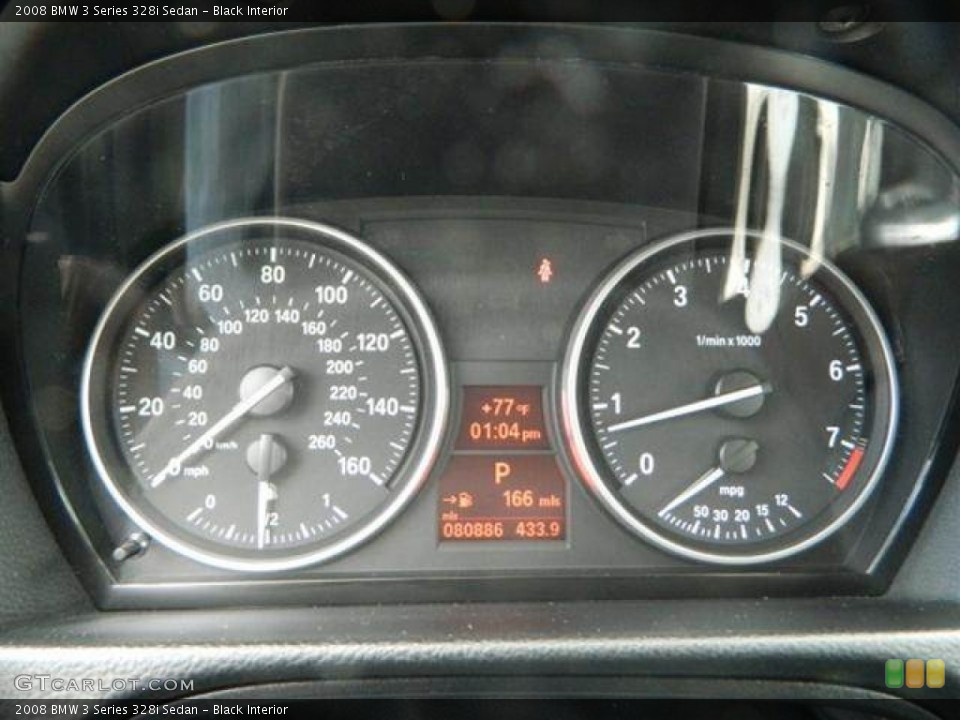 Black Interior Gauges for the 2008 BMW 3 Series 328i Sedan #76756187