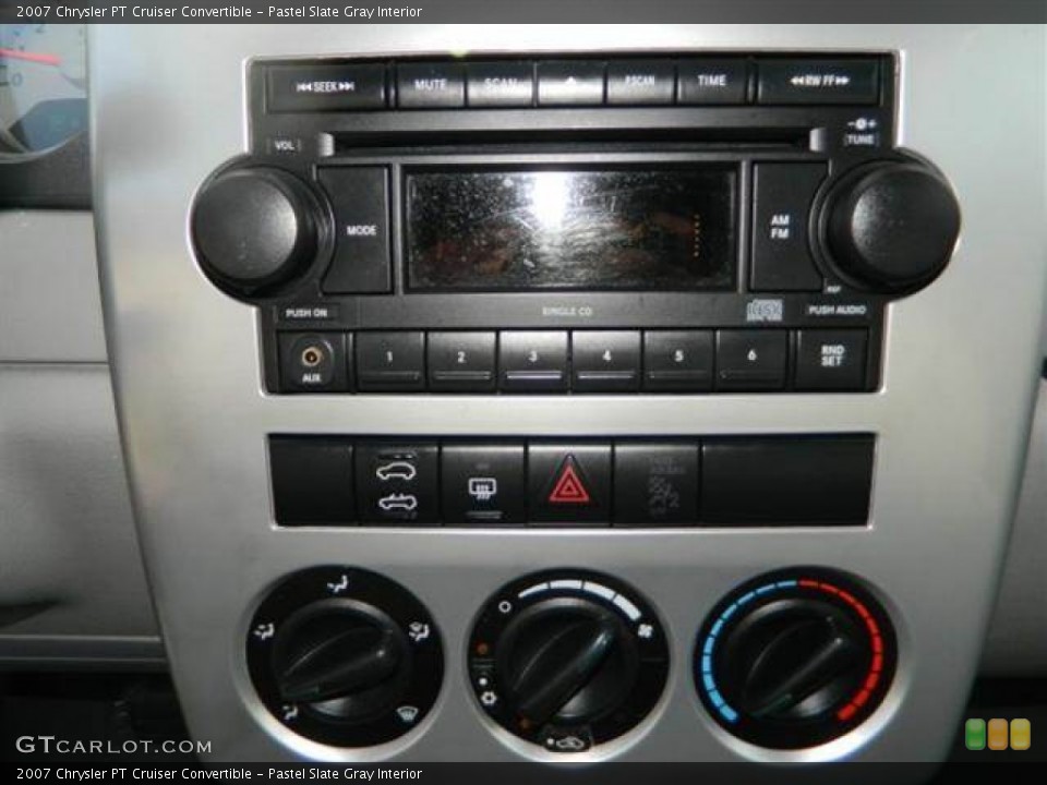 Pastel Slate Gray Interior Controls for the 2007 Chrysler PT Cruiser Convertible #76758742