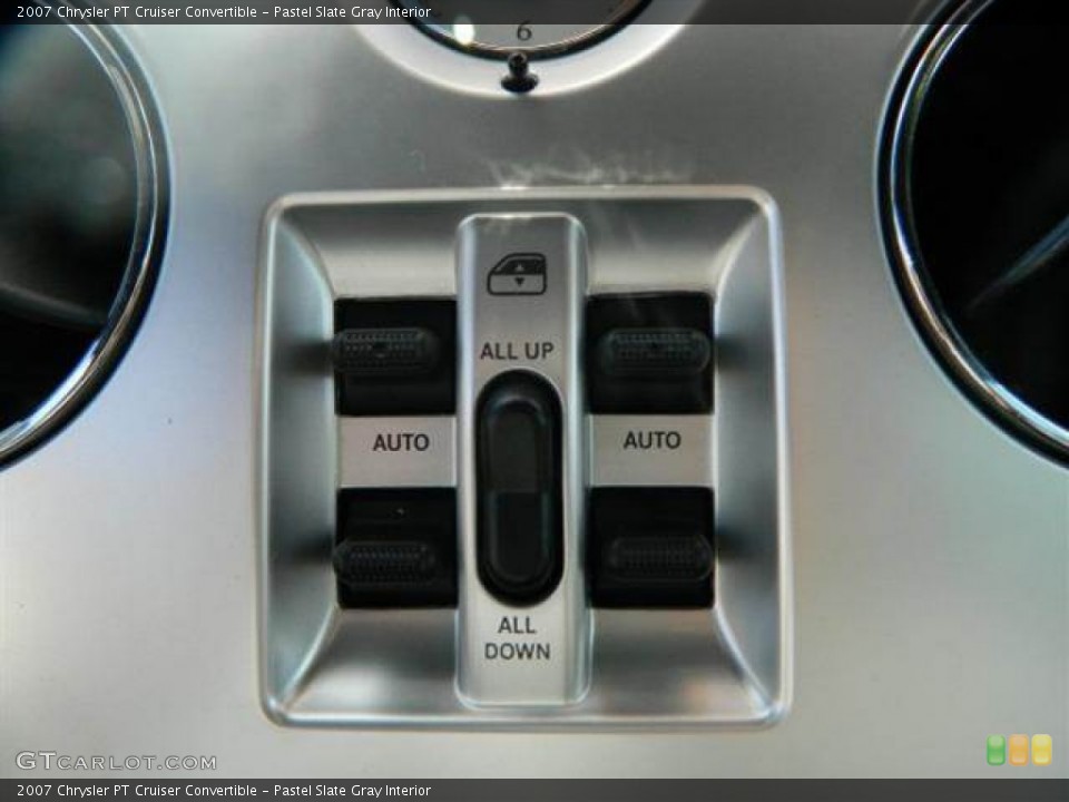 Pastel Slate Gray Interior Controls for the 2007 Chrysler PT Cruiser Convertible #76758764