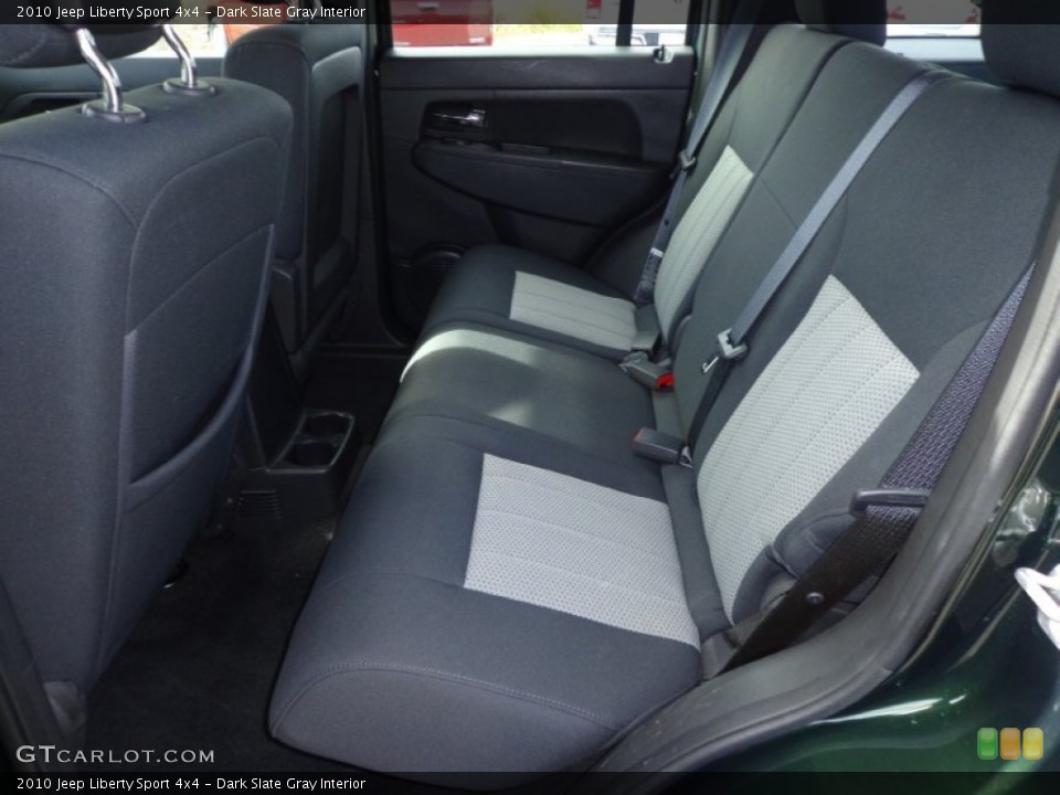 Dark Slate Gray Interior Rear Seat for the 2010 Jeep Liberty Sport 4x4 #76760678