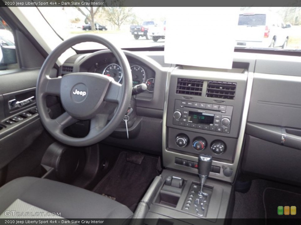 Dark Slate Gray Interior Dashboard for the 2010 Jeep Liberty Sport 4x4 #76760767