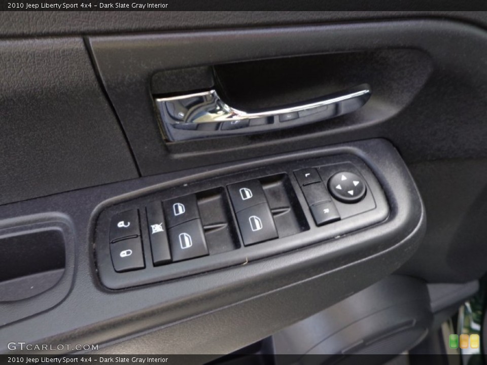 Dark Slate Gray Interior Controls for the 2010 Jeep Liberty Sport 4x4 #76760885