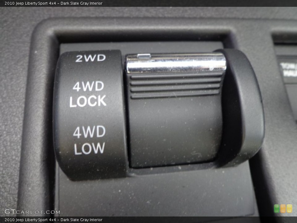 Dark Slate Gray Interior Controls for the 2010 Jeep Liberty Sport 4x4 #76760978