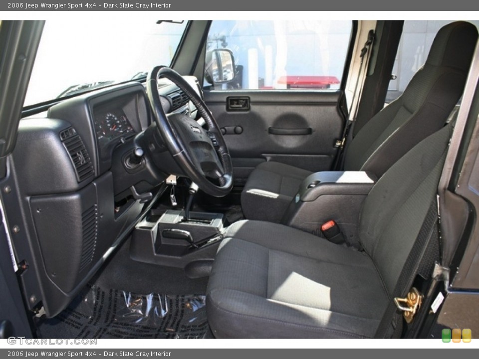 Dark Slate Gray Interior Front Seat for the 2006 Jeep Wrangler Sport 4x4 #76761272