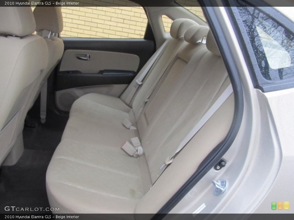 Beige Interior Rear Seat for the 2010 Hyundai Elantra GLS #76761740