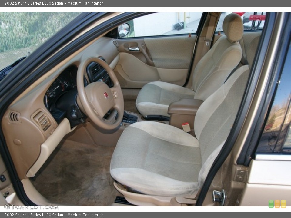 Medium Tan Interior Front Seat for the 2002 Saturn L Series L100 Sedan #76763363