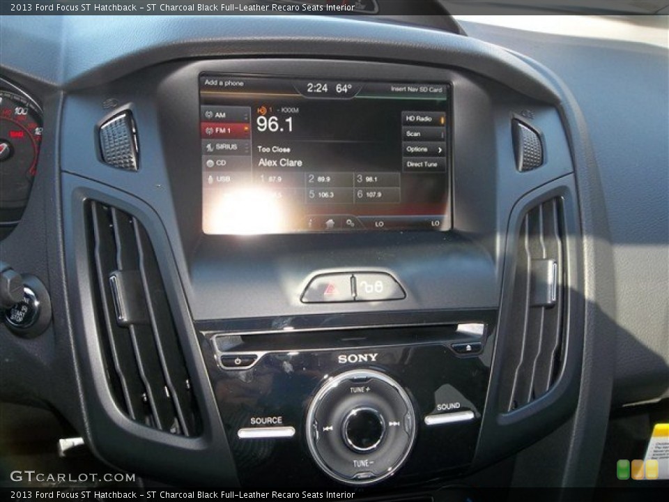 ST Charcoal Black Full-Leather Recaro Seats Interior Controls for the 2013 Ford Focus ST Hatchback #76763654