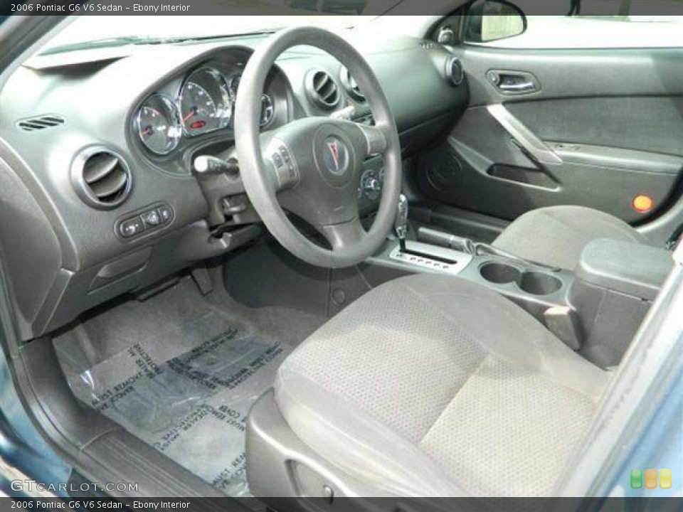 Ebony Interior Prime Interior for the 2006 Pontiac G6 V6 Sedan #76764945