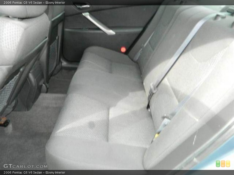 Ebony Interior Rear Seat for the 2006 Pontiac G6 V6 Sedan #76764983