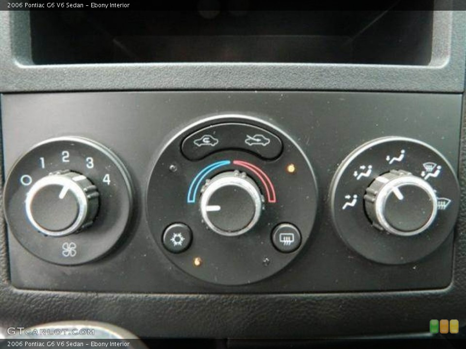 Ebony Interior Controls for the 2006 Pontiac G6 V6 Sedan #76765121