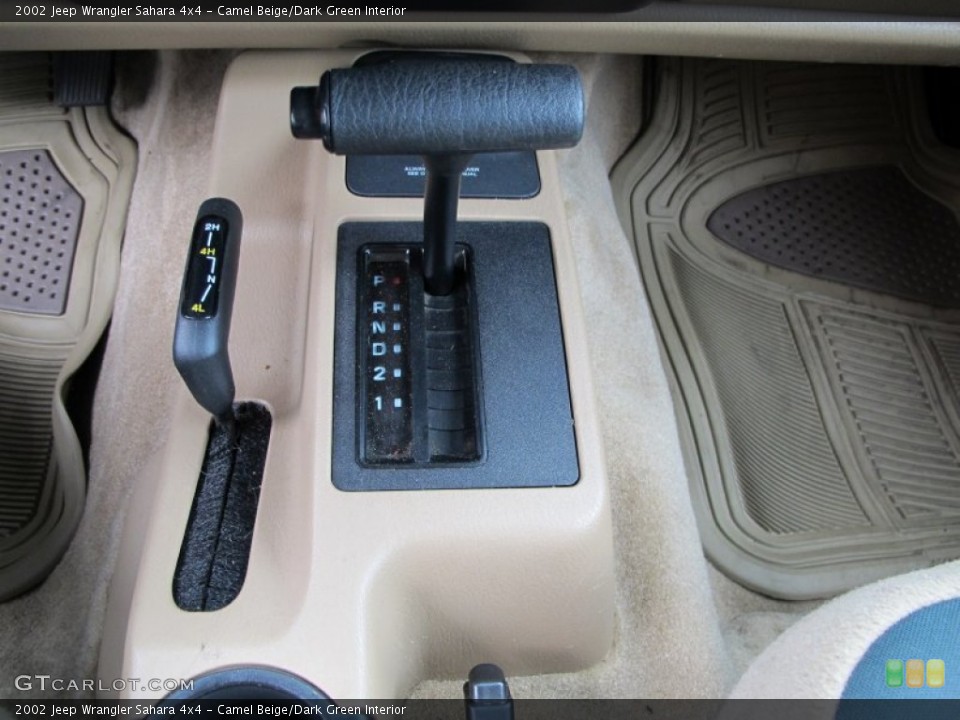 Camel Beige/Dark Green Interior Transmission for the 2002 Jeep Wrangler Sahara 4x4 #76768363