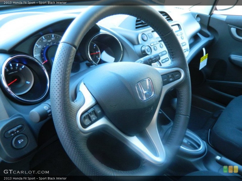 Sport Black Interior Steering Wheel for the 2013 Honda Fit Sport #76771281