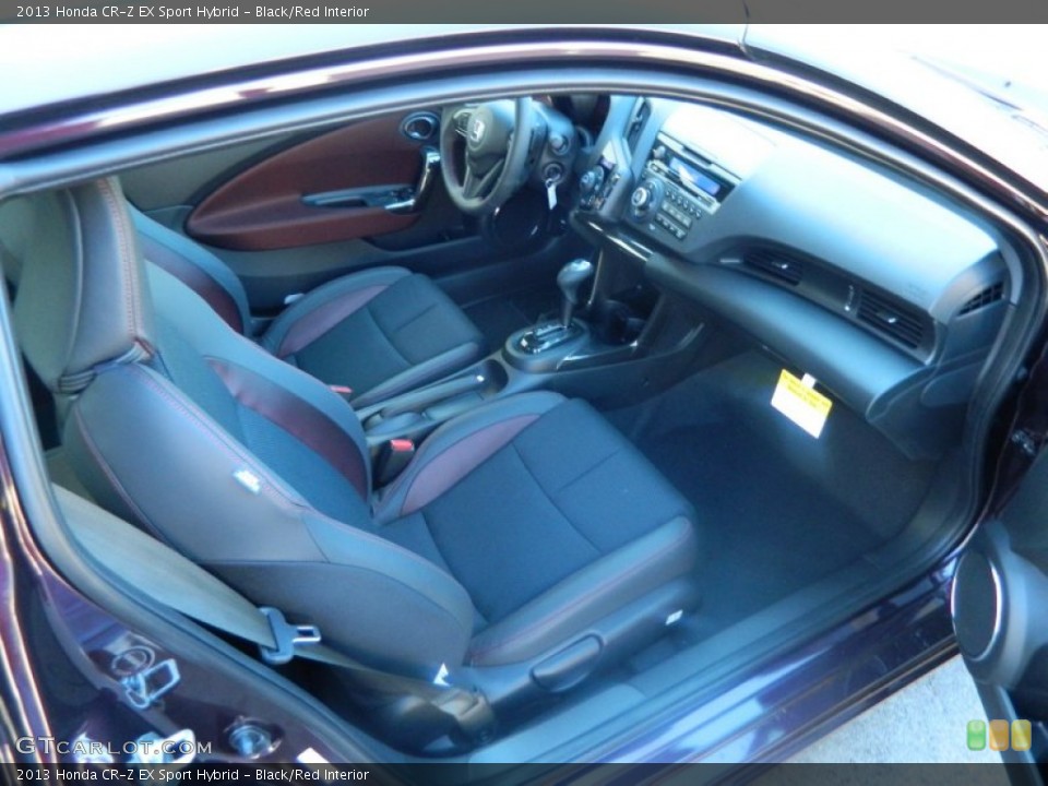 Black/Red Interior Front Seat for the 2013 Honda CR-Z EX Sport Hybrid #76772737