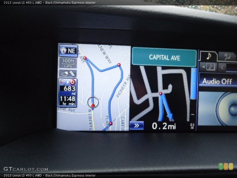 Black/Shimamoku Espresso Interior Navigation for the 2013 Lexus LS 460 L AWD #76774313