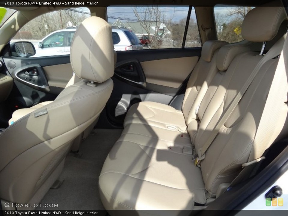 Sand Beige Interior Rear Seat for the 2010 Toyota RAV4 Limited 4WD #76775029