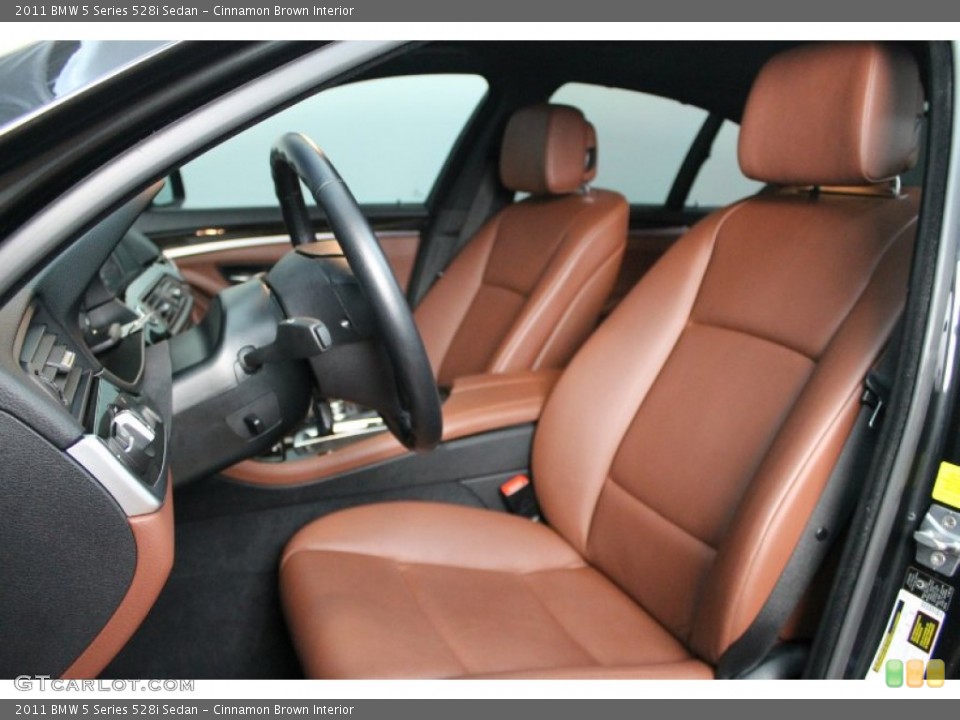 Cinnamon Brown Interior Front Seat for the 2011 BMW 5 Series 528i Sedan #76775291
