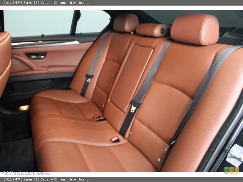 Cinnamon Brown Interior Rear Seat for the 2011 BMW 5 Series 528i Sedan #76775330