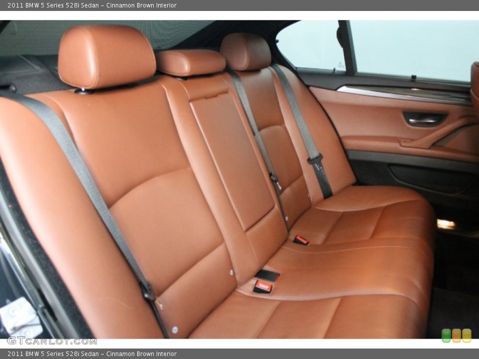 Cinnamon Brown Interior Rear Seat for the 2011 BMW 5 Series 528i Sedan #76775351