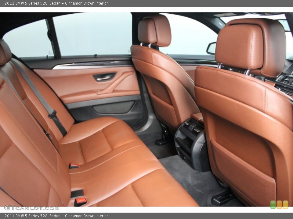 Cinnamon Brown Interior Rear Seat for the 2011 BMW 5 Series 528i Sedan #76775371