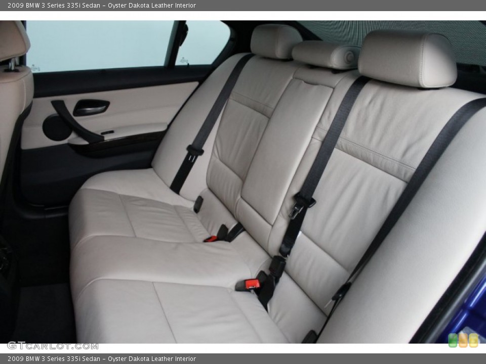 Oyster Dakota Leather Interior Rear Seat for the 2009 BMW 3 Series 335i Sedan #76776304