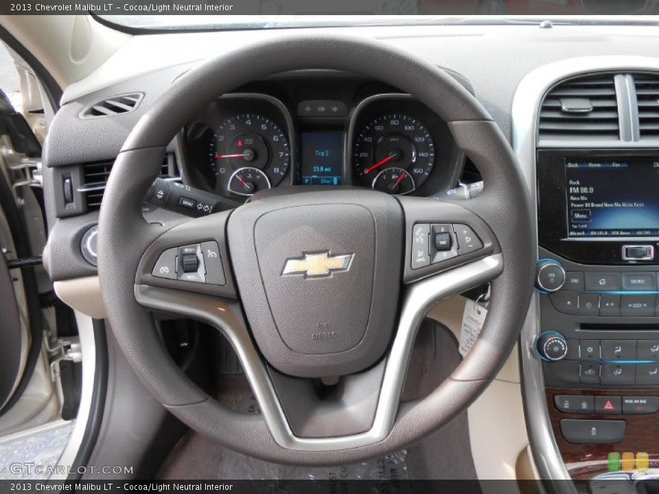 Cocoa/Light Neutral Interior Steering Wheel for the 2013 Chevrolet Malibu LT #76777697