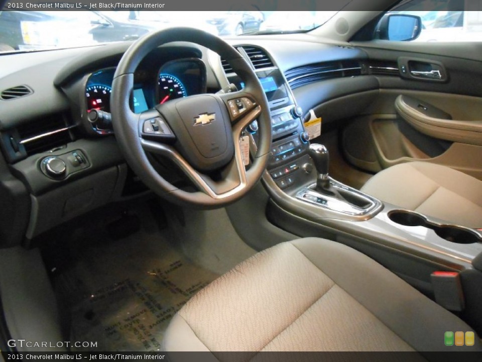 Jet Black/Titanium Interior Prime Interior for the 2013 Chevrolet Malibu LS #76777919