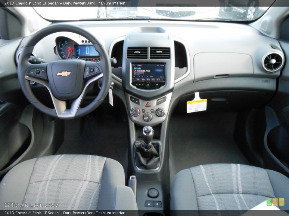 Dark Pewter/Dark Titanium Interior Dashboard for the 2013 Chevrolet Sonic LT Sedan #76778429